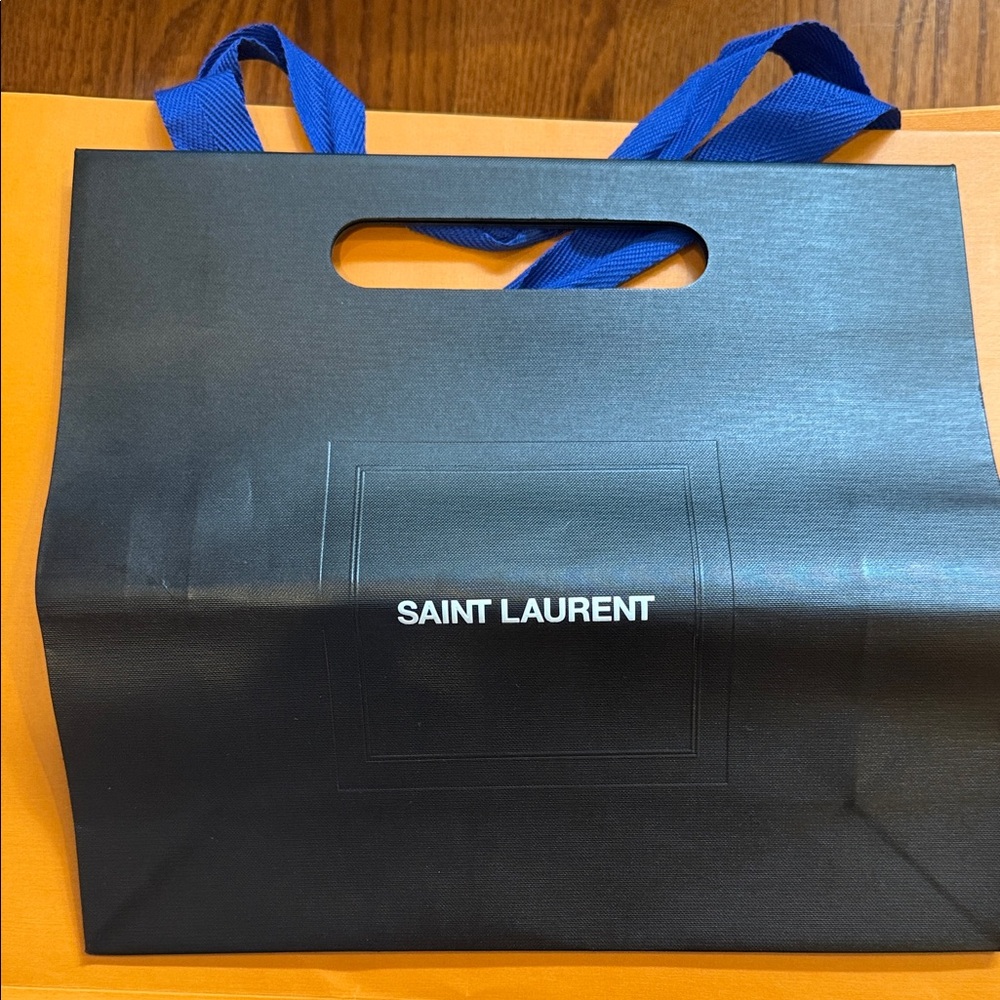 Saint Laurent Black and Blue Handled Bag
